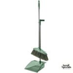 Casey Long Handle Standing Dustpan And Broom Set Green