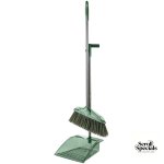 Casey Long Handle Standing Dustpan And Broom Set Green