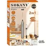 Sokany 2 IN 1 USB Rechargeable Milk Frother & Egg Beater