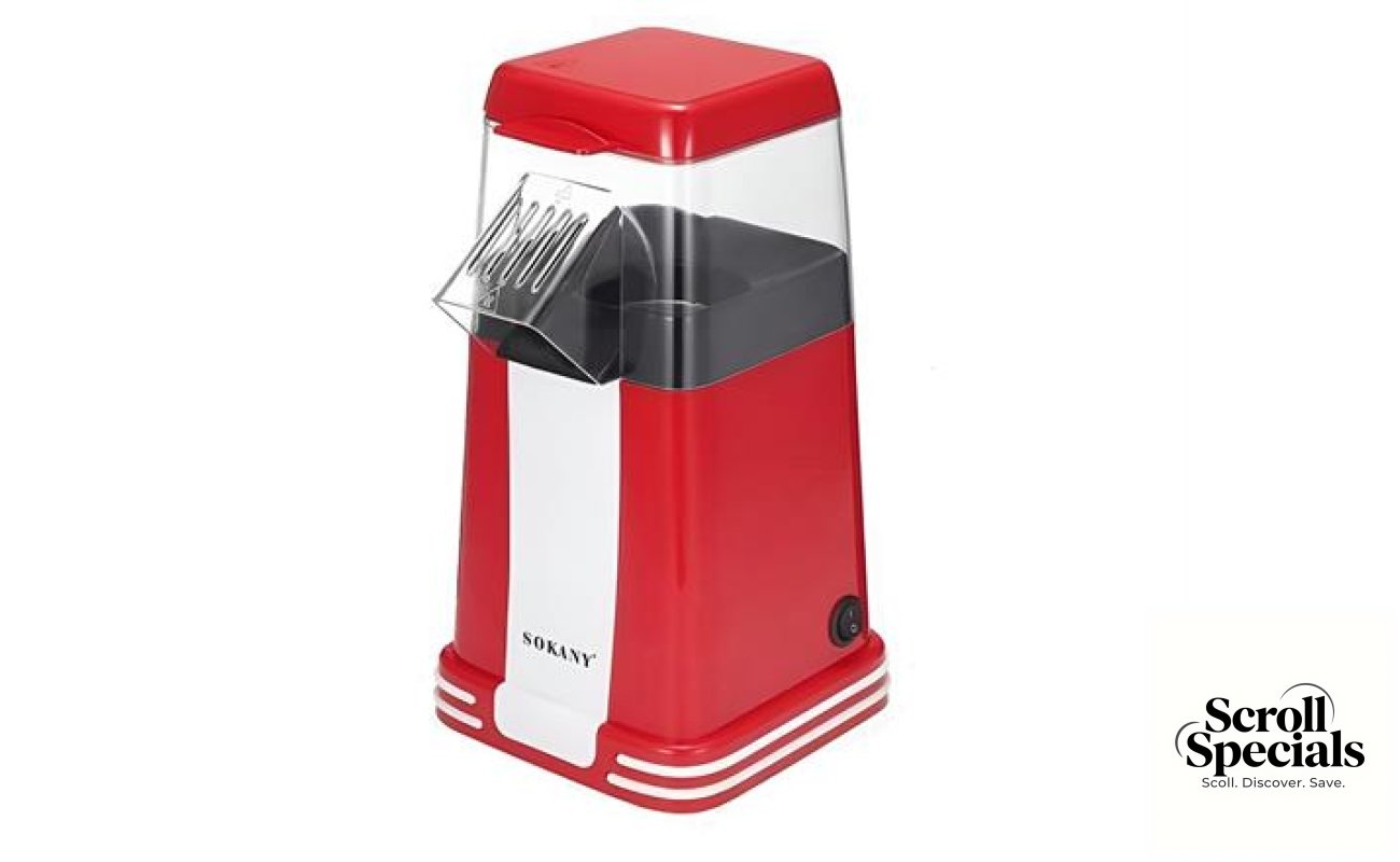Sokany Red White Popcorn Maker