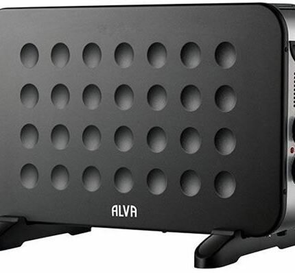 Alva 2000w Electric Convection Black Heater
