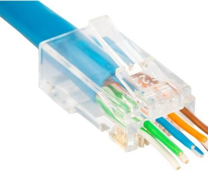 Ellies Cat6 UTP RJ45 Modular Snap Plugs 50 Pack