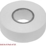 Ellies PVC 10 Metre Insulation Tape Pack Of 10 White
