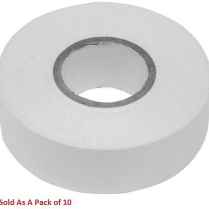 Ellies PVC 10 Metre Insulation Tape Pack Of 10 White