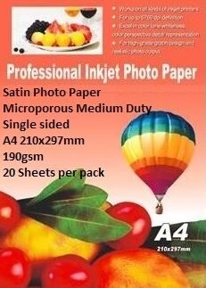 E-Box Satin Photo Paper- Microporous Coated Medium Duty