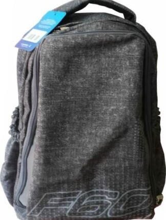 Macaroni Black and Grey Laureate Student Backpack