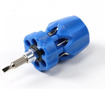 Goldtool Blue 7 in 1 Stubby Flat Head Driver Set