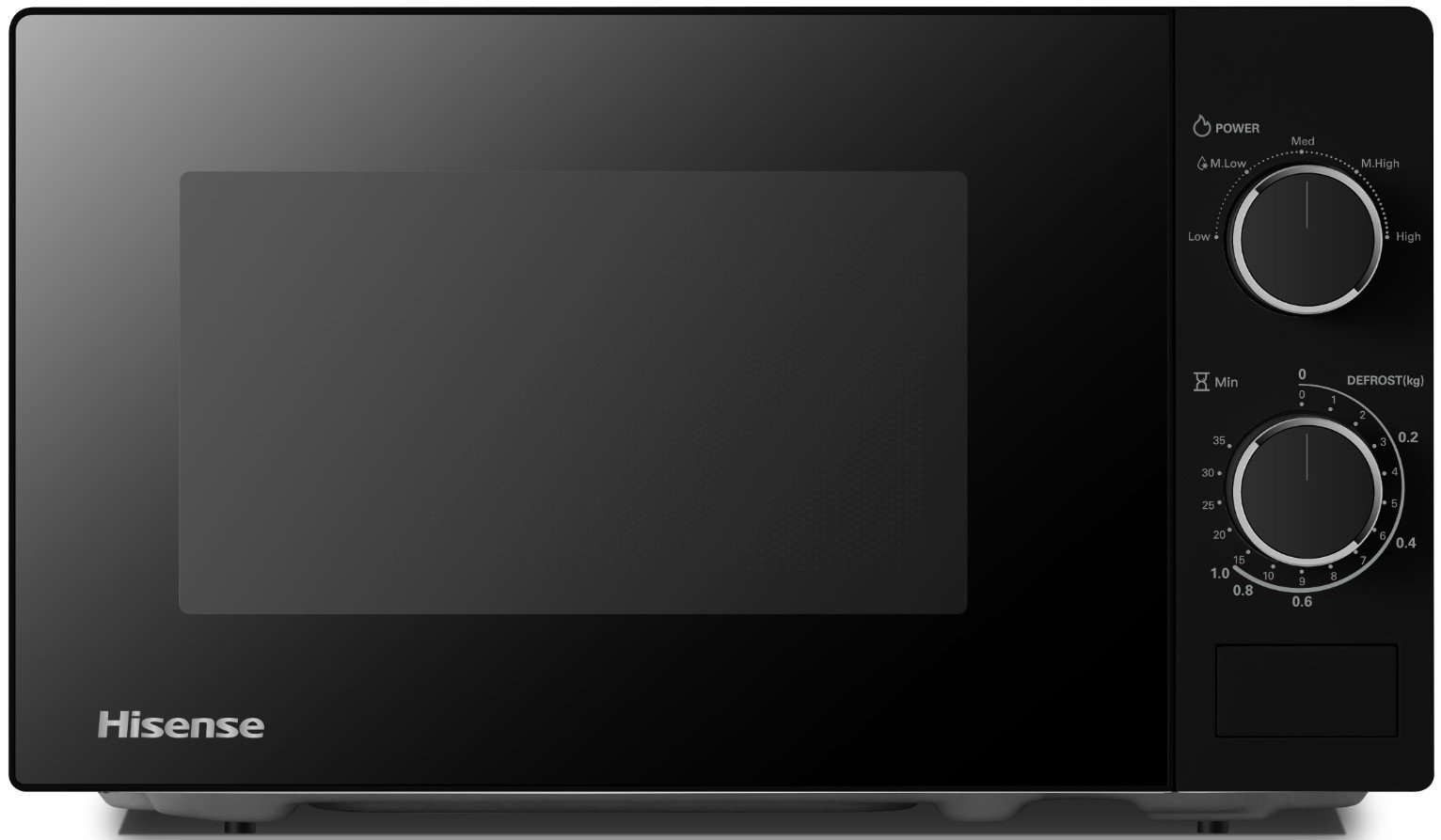 H20MOBS14 Hisense 20 Litre Matte Black Manual Microwave Oven - Image 1
