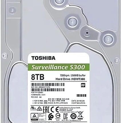Toshiba S300 SATA 8TB Surveillance Internal Hard Drive