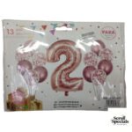 Casey 13pc Rose Gold and White Balloon Set Nr 2