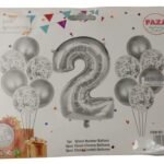 Casey 13pc Silver and White Balloon Set Nr 2