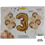 Casey 13pc Gold and White Balloon Set Nr 3
