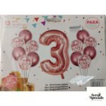 Casey 13pc Rose Gold and White Balloon Set Nr 3