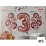 Casey 13pc Rose Gold and White Balloon Set Nr 3
