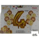 Casey 13pc Gold and White Balloon Set Nr 4