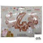 Casey 13pc Rose Gold and White Balloon Set Nr 4