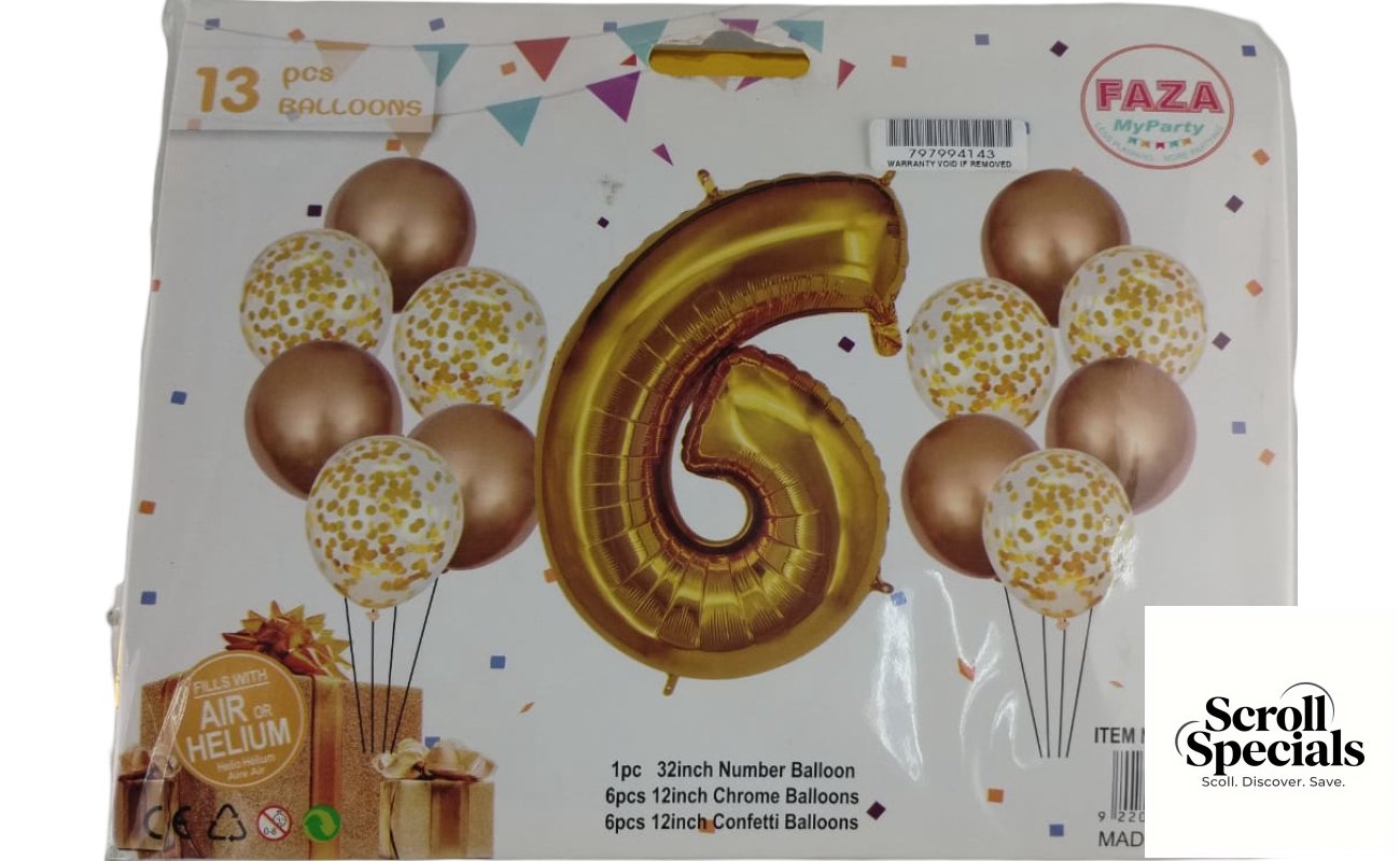 Casey 13pc Gold White Balloon