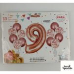 Casey 13pc Rose Gold and White Balloon Set Nr.9
