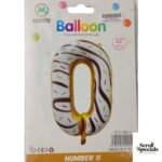 Casey 102cm Donut Balloon Number 0
