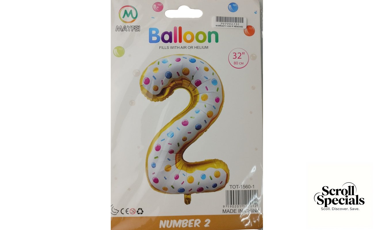Casey 102cm Donut Balloon Number