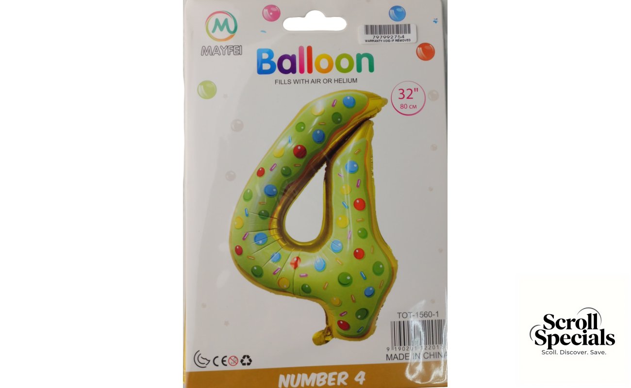 Casey 102cm Donut Balloon Number