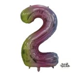 Casey 102cm Rainbow Balloon Number 2