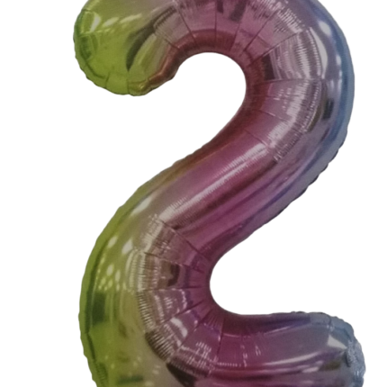 Casey 102cm Rainbow Balloon Number 2