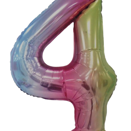 Casey 102cm Rainbow Balloon Number 4