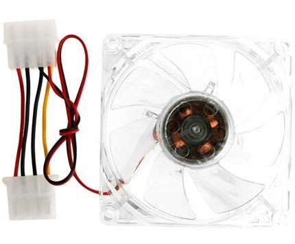 UniQue 80mm Clear Case Fan With Blue LED