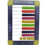 Brainware Bear Blue Plastic Abacus 100 Beads Flatboard