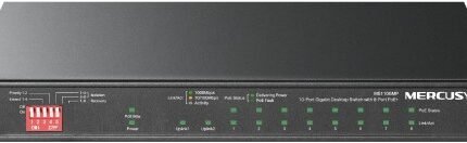 Mercusys 10 Port Gigabit Desktop Switch with 8 Port PoE Plus