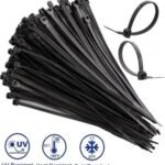 Noble 3.6 x 200mm Pack of 100 Black Nylon Cable Ties