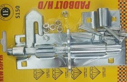 Noble Lockable Pad Bolt latch 150mm Zinc Plated