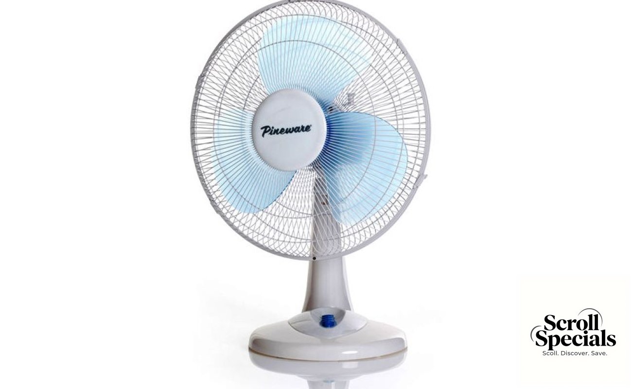 Pineware 40cm White Plastic Desktop