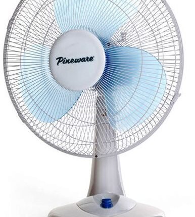 Pineware 40cm White Plastic Desktop Fan