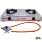 Casey Red 2 Plate Stainless Steel Gas Stove