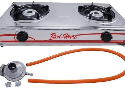 Casey Red 2 Plate Stainless Steel Gas Stove