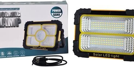 Solarix Orange Solar 30W Portable Rechargeable LED Light