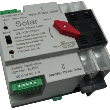 Solarix Dual Power ATS 63A 2 Pole Automatic Change Over Switch Kit