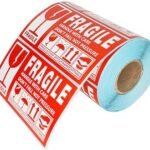 UniQue Fragile 90mm x 50mm Label Sticker Roll