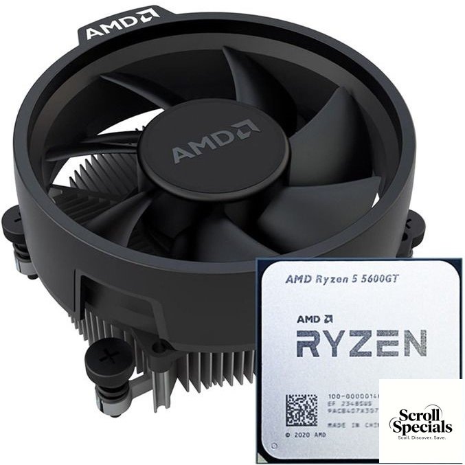100-100001488TRAY AMD AM4 Ryzen 5 5600GT CPU Tray With Fan Cooler - Image 1