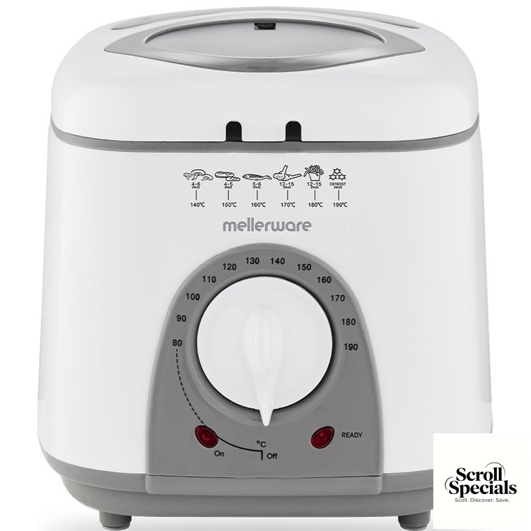27101 Mellerware Adjustable Temperature 1 Litre Plastic Deep Fryer - Image 1