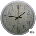 Casey Analog 30cm Round Face White with Black Quartz Wall Clock