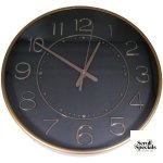 Casey Analog 30cm Round Face Rose Gold Black Wall Watch