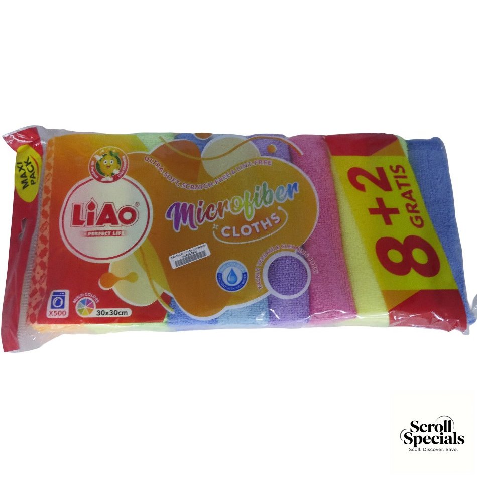 CSYG130106-10 Casey 30 x 30cm 10 Pack Microfiber Cleaning Cloths - Image 1