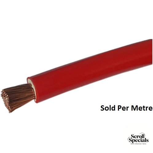 SOL16MM2BC50MRDPM Solarix 16mm2 Battery Power Cable Per Metre Red - Image 1